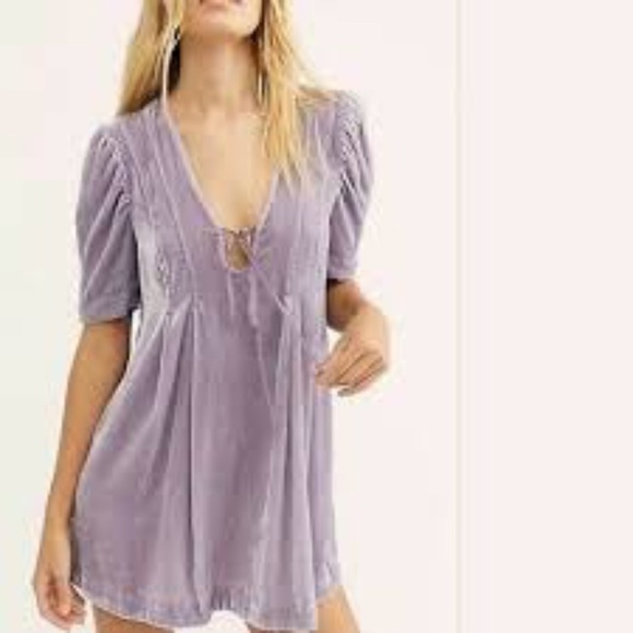 Free People Adelle Velvet Tunic - Picture 1 of 10